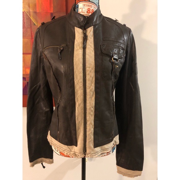 All Saints Jackets & Blazers - All Saints Brown Vintage Leather Jacket